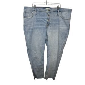 Madewell The High Rise Slim Crop Boyjean Women’s 37‎ (24W)Blue Buttonfly Casual